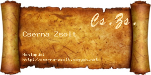 Cserna Zsolt névjegykártya